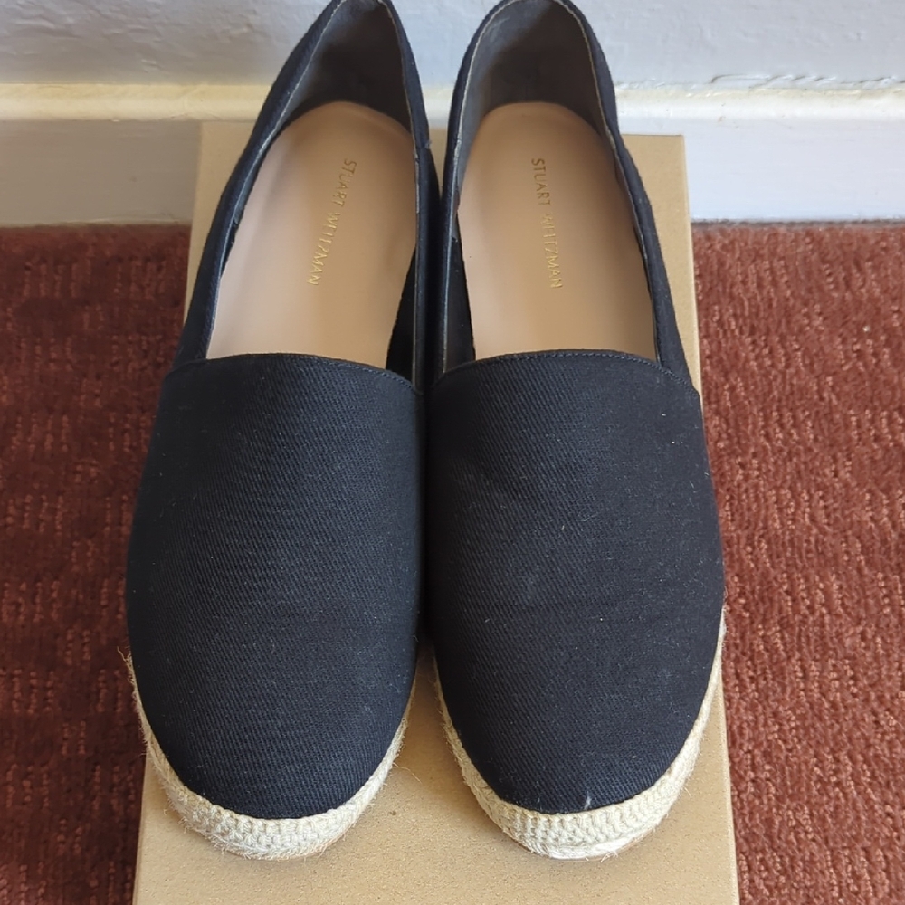 Black Slip-On Stuart Weitzman Espadrilles